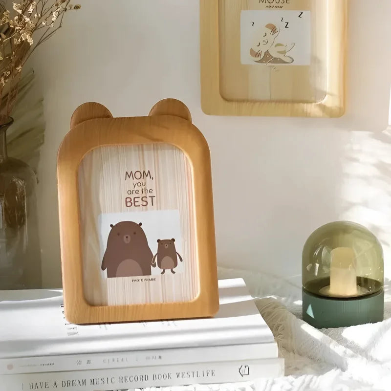 Moldura de Foto Infantil em Madeira Escandinava Lenogue