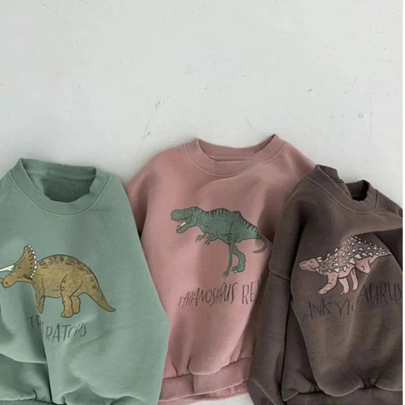 Moletom Aconchegante Roar para Crianças com Estampa de Dinossauro