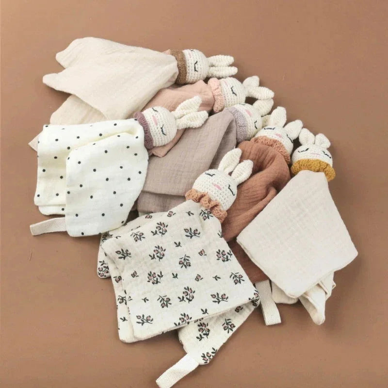 Naninha Infantil Algodão Coelhinho Crochet Rosa Lenogue