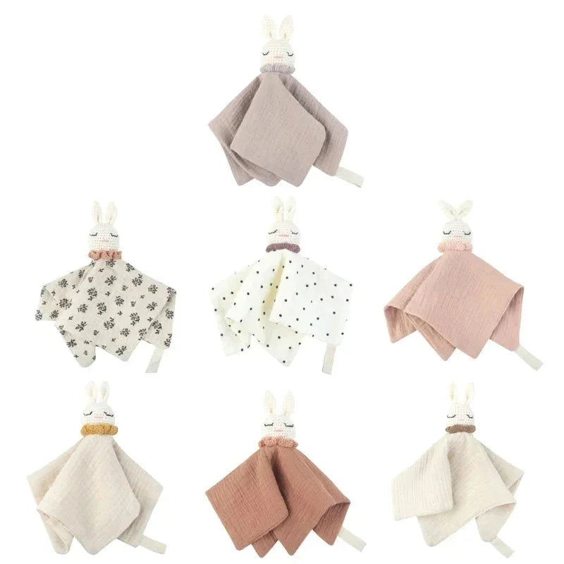 Naninha Infantil Algodão Coelhinho Crochet Rosa Lenogue
