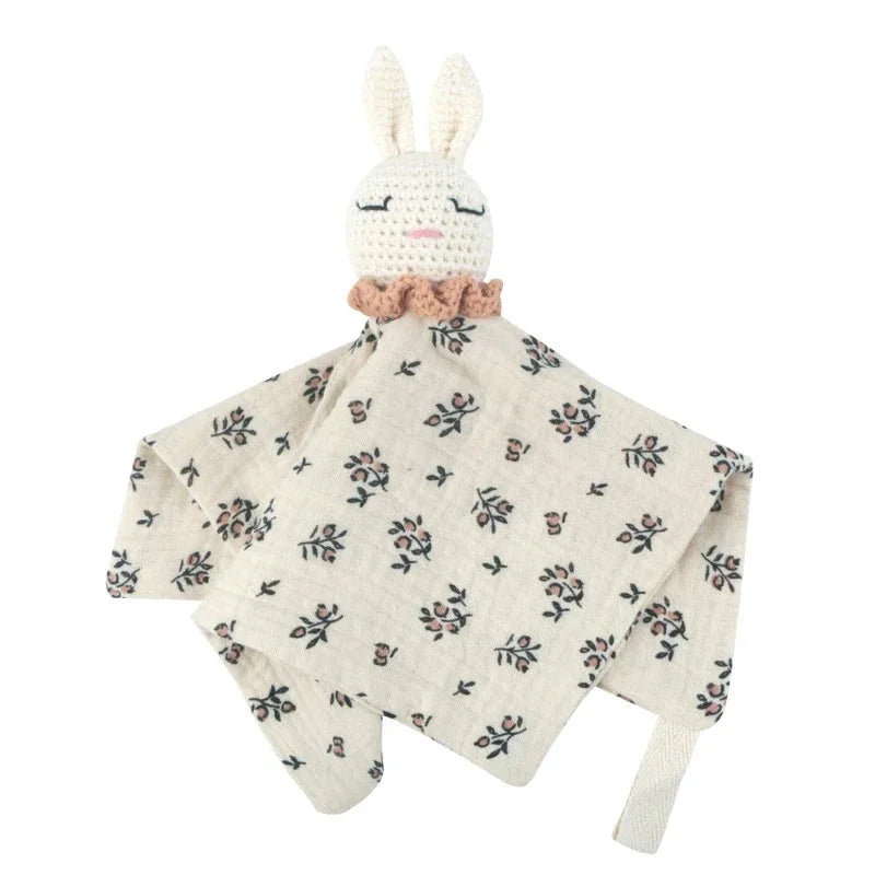 Naninha Infantil Algodão Coelhinho Crochet Rosa Lenogue Mod. 02