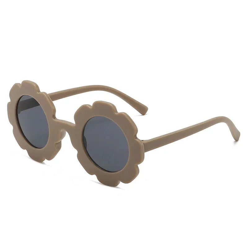 Óculos Infantil Vintage Flores Uv400 Rosa Lenogue Café / 56mm