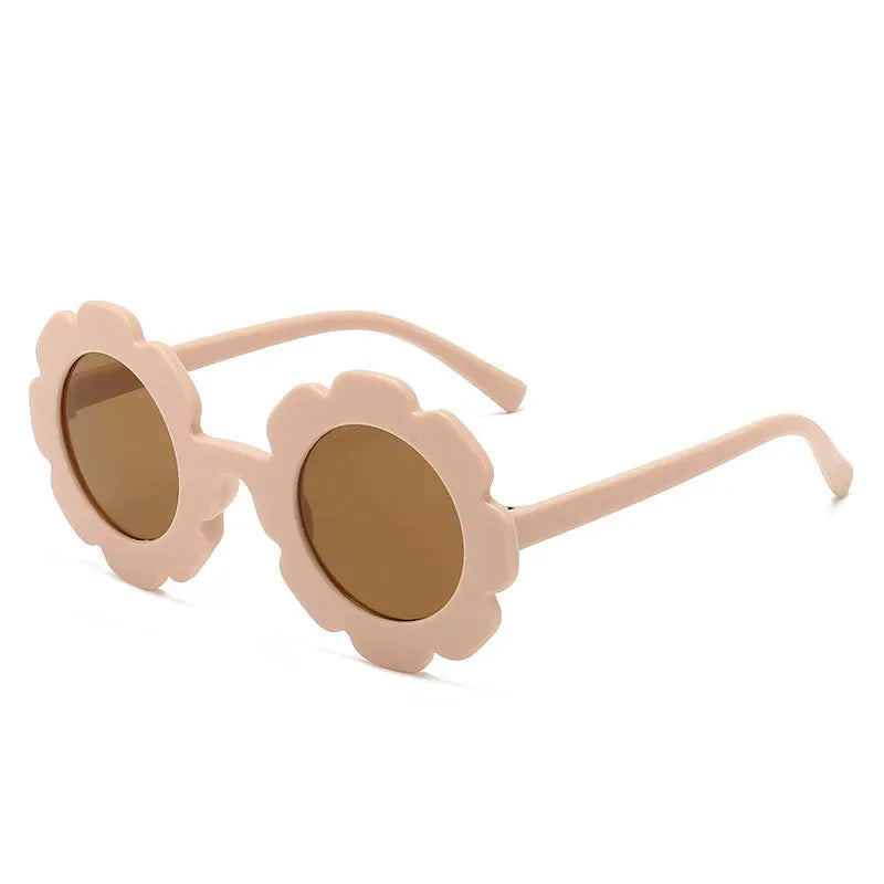 Óculos Infantil Vintage Flores Uv400 Rosa Lenogue Rosa / 56mm