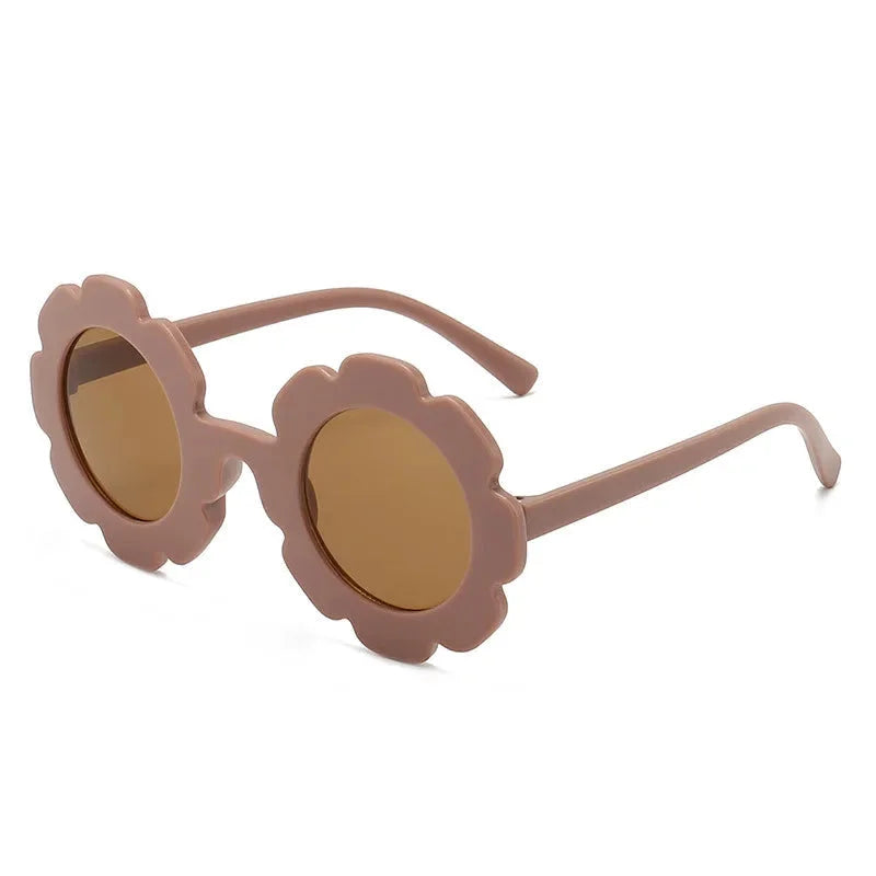 Óculos Infantil Vintage Flores Uv400 Rosa Lenogue Rosa Escuro / 56mm