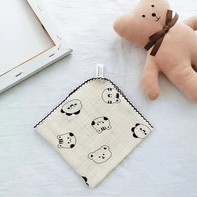 Paninho Infantil Boca Musselina Algodão Branco Lenogue Animais