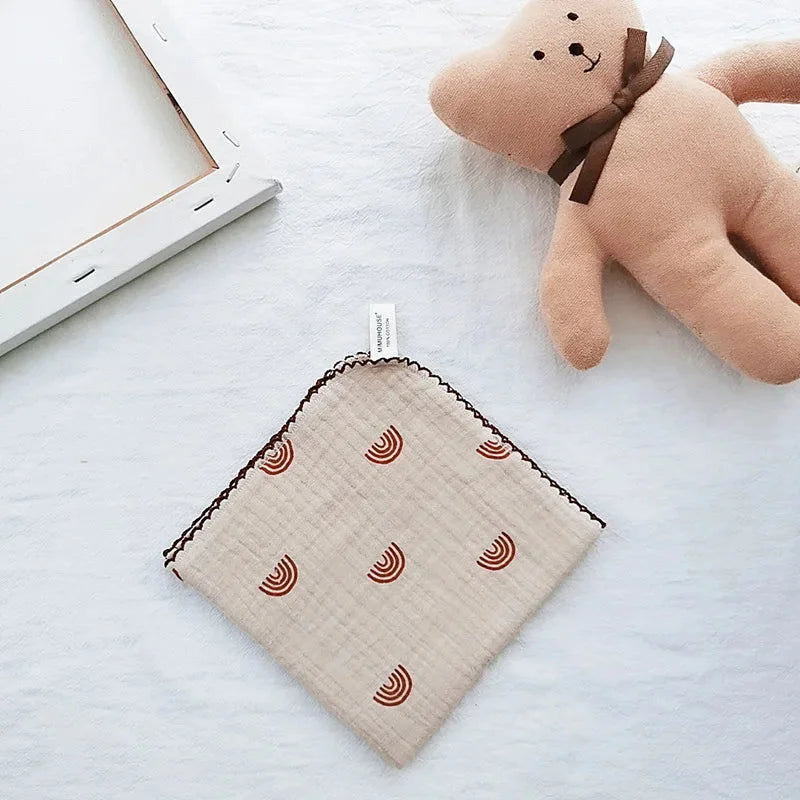 Paninho Infantil Boca Musselina Algodão Branco Lenogue Arco-íris Nórdico