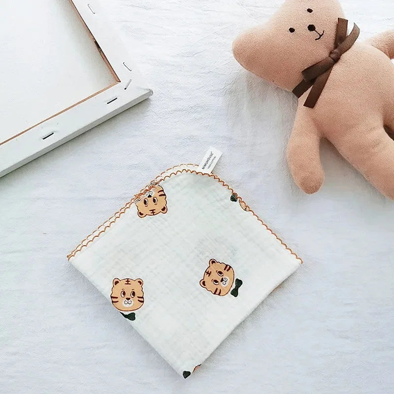 Paninho Infantil Boca Musselina Algodão Branco Lenogue Tigre