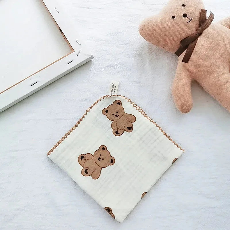 Paninho Infantil Boca Musselina Algodão Branco Lenogue Urso