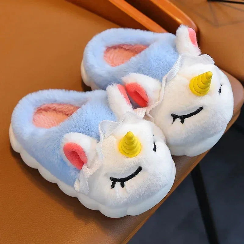 Pantufa Infantil Unicórnio Lenogue Azul / 19-20