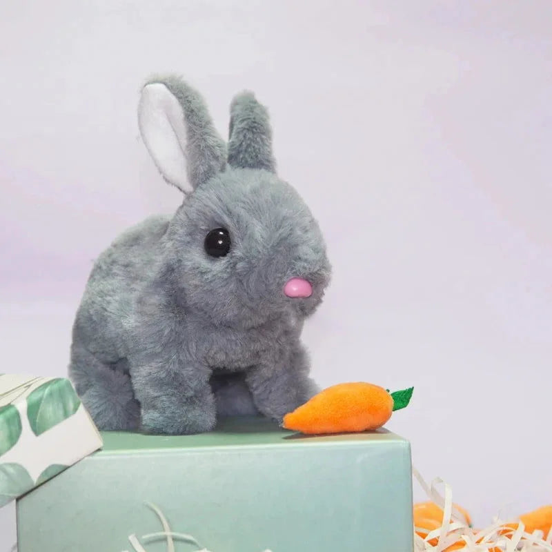 Pelúcia Infantil Coelho Elétrico Branco Lenogue