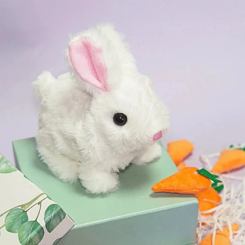 Pelúcia Infantil Coelho Elétrico Branco Lenogue Branco