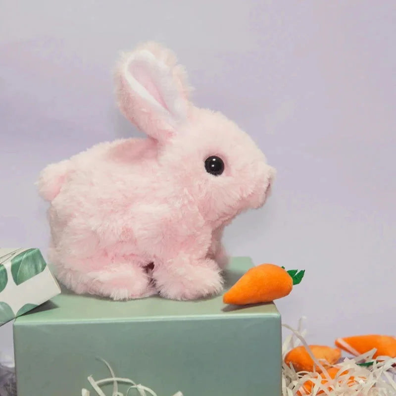 Pelúcia Infantil Coelho Elétrico Branco Lenogue