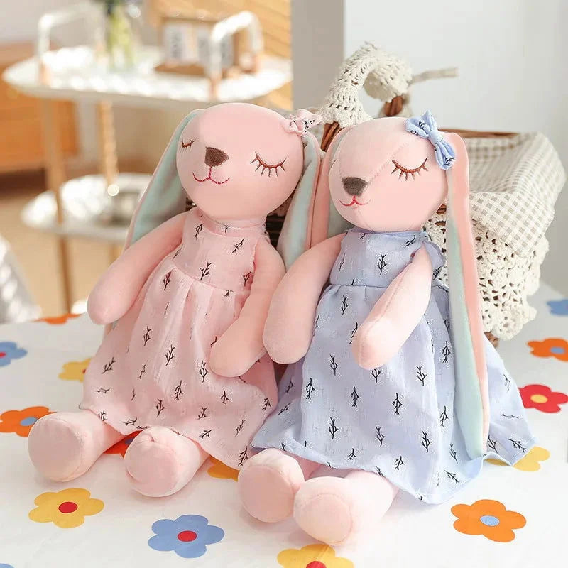 Pelúcia Infantil Coelho Orelhas Longas Branco Lenogue