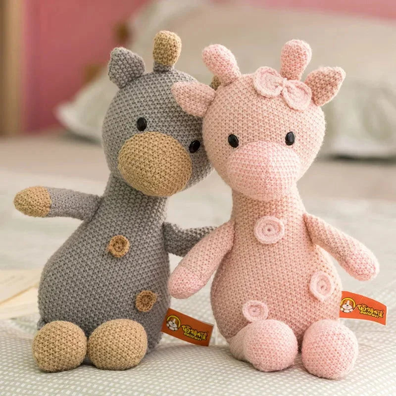 Pelúcia Infantil Crochê Feito à Mão Cervo Lenogue para Crianças
