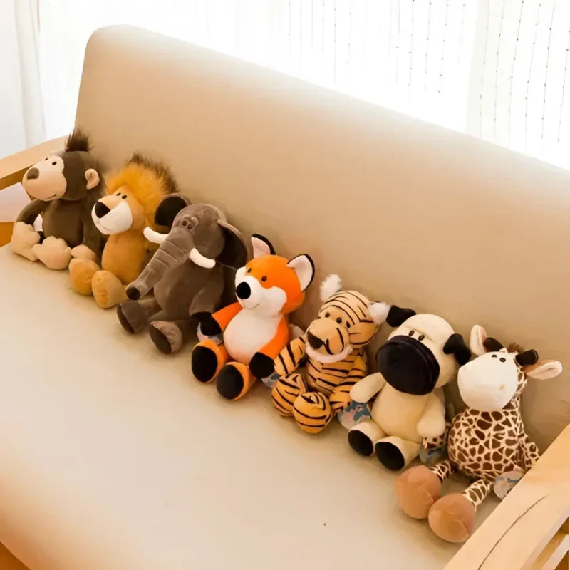 Pelúcia Infantil de Animais da Floresta Lenogue de Alta Qualidade Leão / 25 Cm