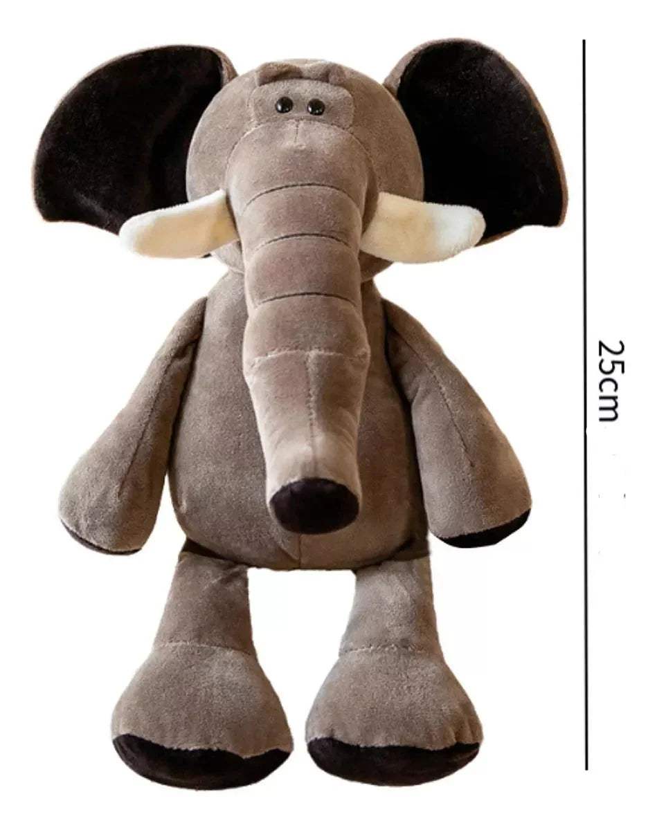 Pelúcia Infantil Elefante da Floresta Cinza Lenogue / 25 Cm