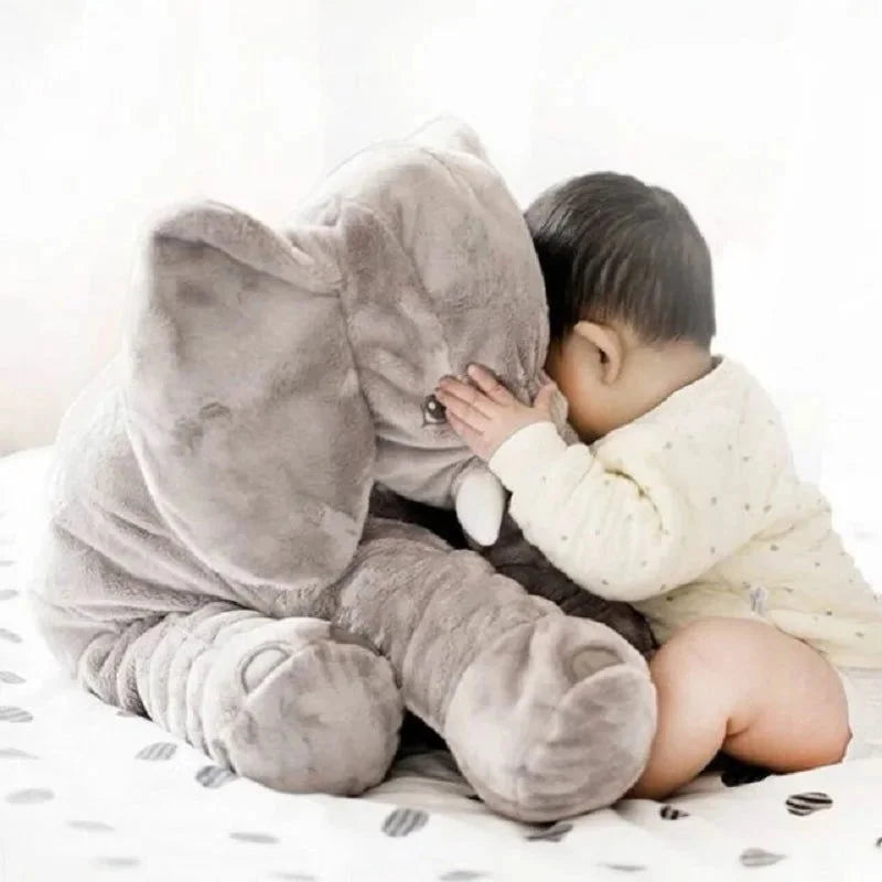 Pelúcia Infantil Elefante Gigante Lenogue Cinza / 60 Cm