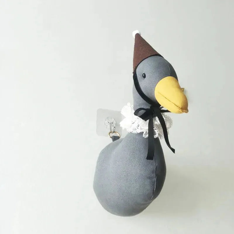 Pelúcia Infantil de Parede Patito Amarelo Lenogue Cinza