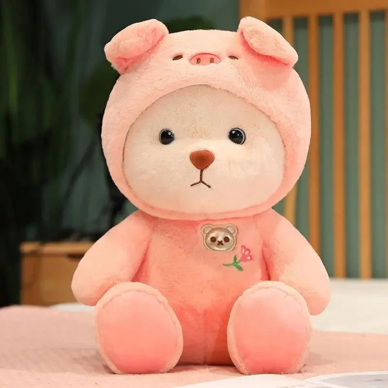Pelúcia Infantil Ursinho Boneco Criativo Marrom Lenogue Mod. a - 25 Cm