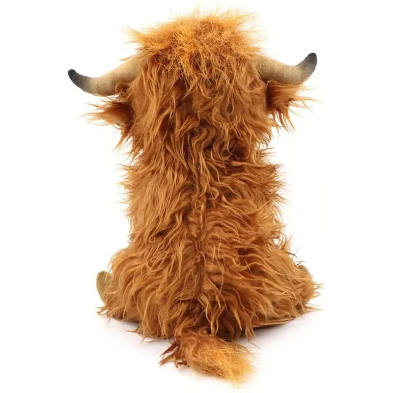 Pelúcia Infantil Vaca Highland Marrom Lenogue