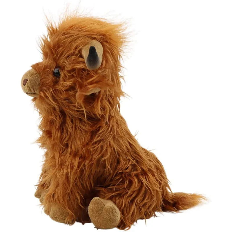 Pelúcia Infantil Vaca Highland Marrom Lenogue