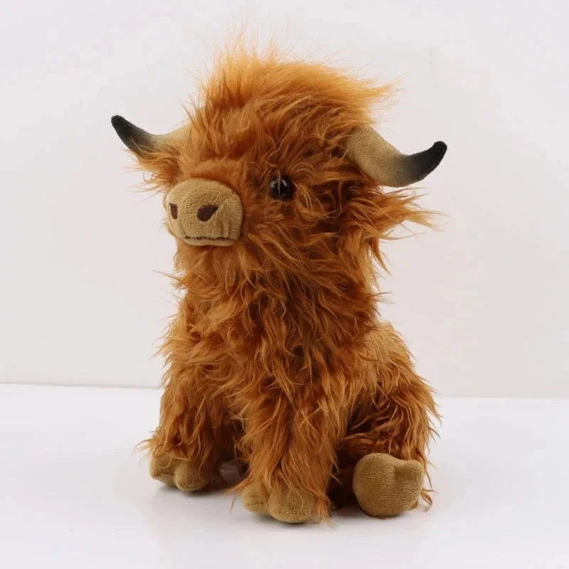 Pelúcia Infantil Vaca Highland Marrom Lenogue