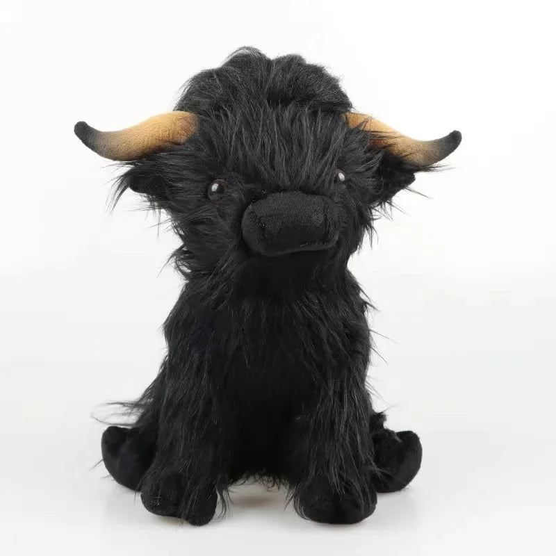 Pelúcia Infantil Vaca Highland Marrom Lenogue Preto / 29cm