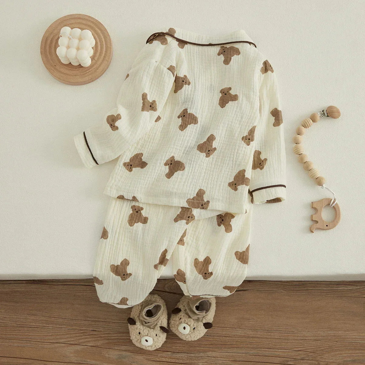 Pijama Infantil Bear Bege Lenogue