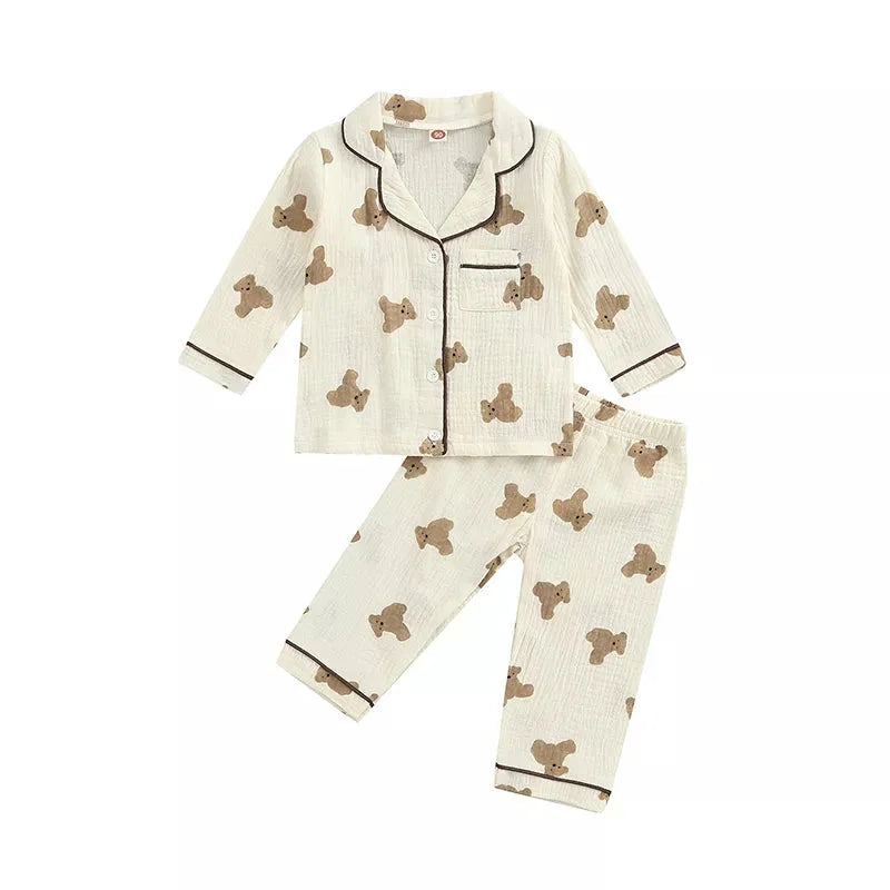 Pijama Infantil Bear Marrom Lenogue
