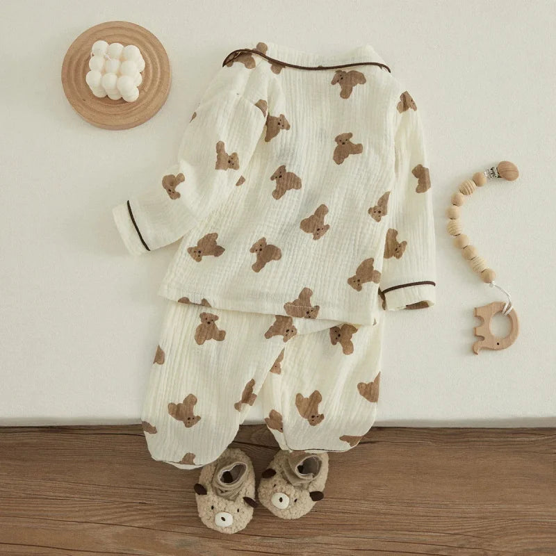 Pijama Infantil Bear Marrom Lenogue