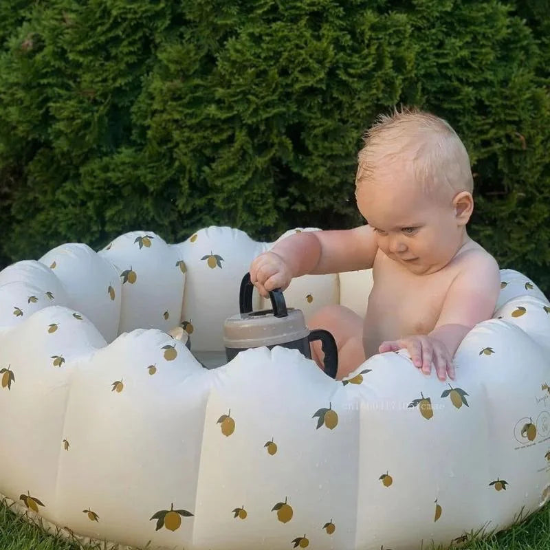 Piscina Infantil Inflável Pétala de Flor Lenogue Branco