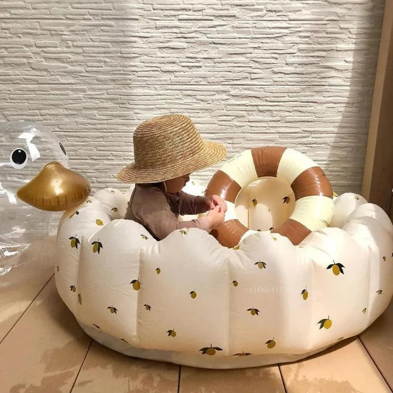 Piscina Infantil Inflável Pétala de Flor Lenogue Branco