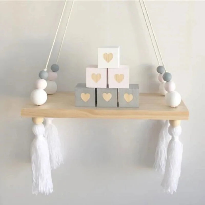 Prateleira Infantil Madeira com Tassel Lenogue Branco