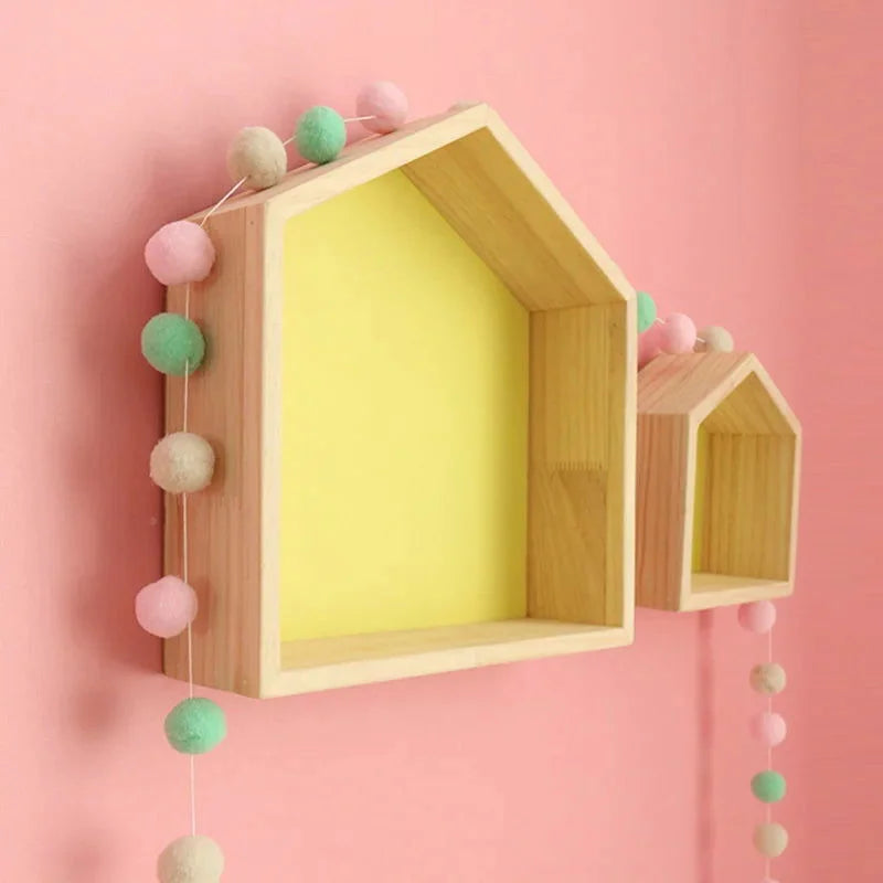 Prateleira Infantil para Parede de Madeira Casa Lenogue
