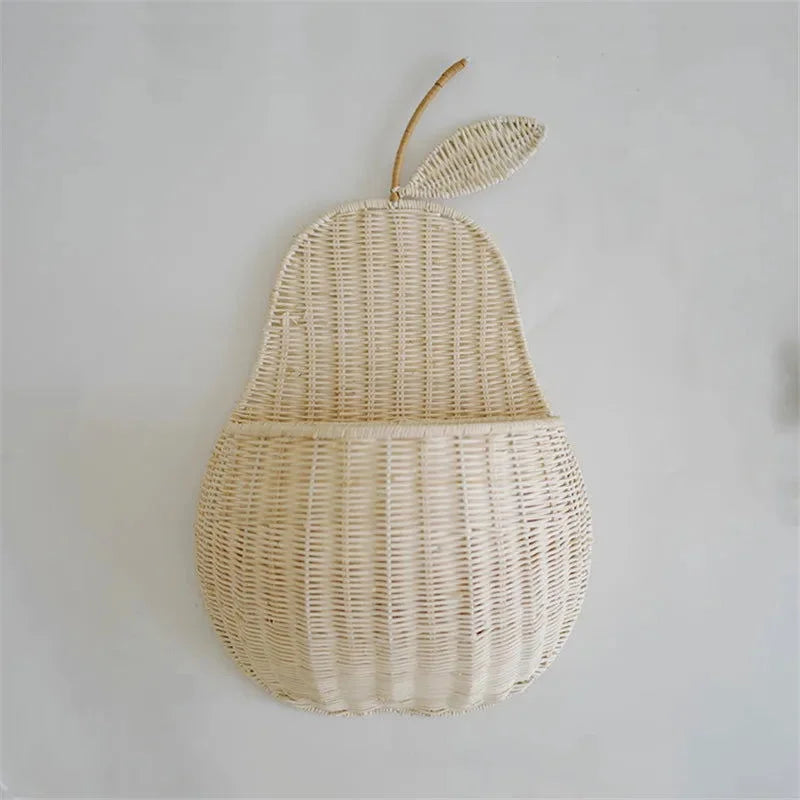 Prateleira Infantil Vime Poire Et Pomme Natural Lenogue Pêra Branca