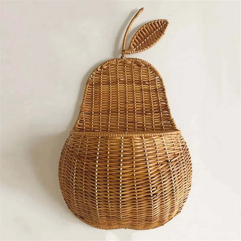 Prateleira Infantil Vime Poire Et Pomme Natural Lenogue Pêra Marrom