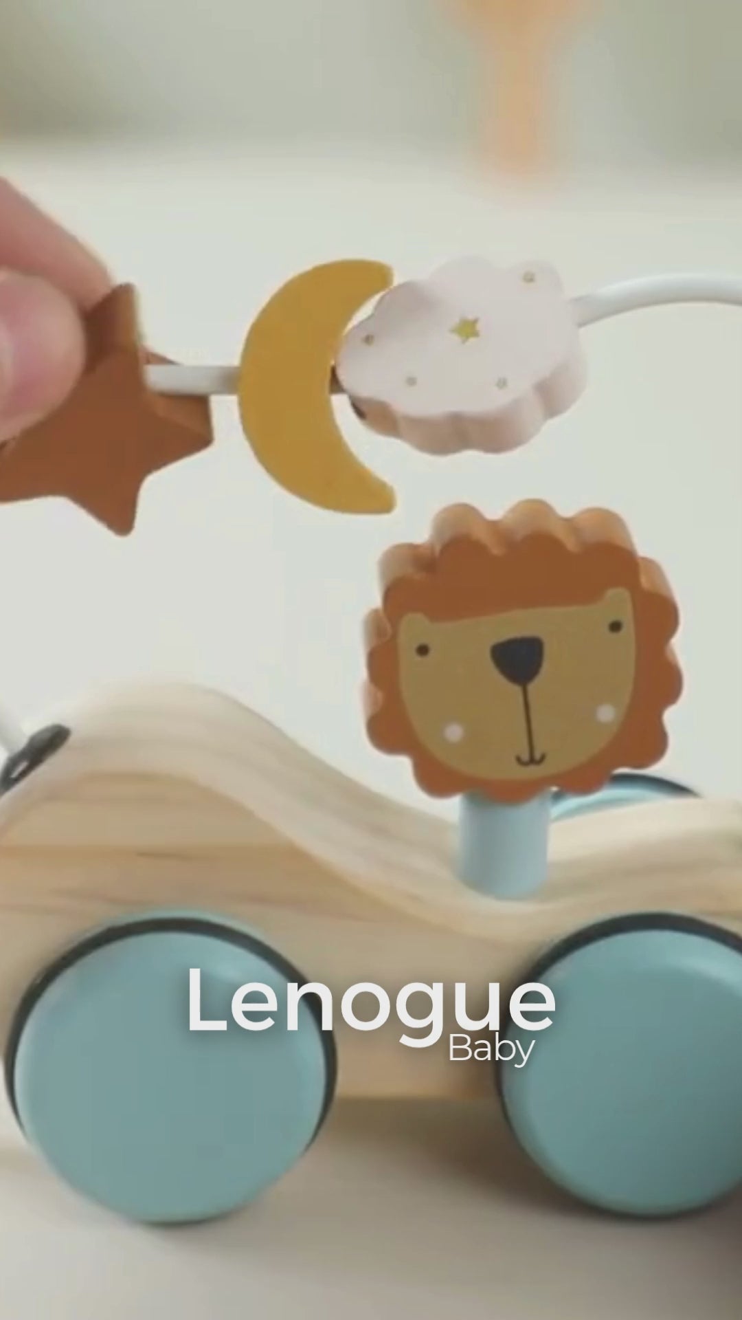 Trenzinho Infantil de Madeira Colorido Lenogue