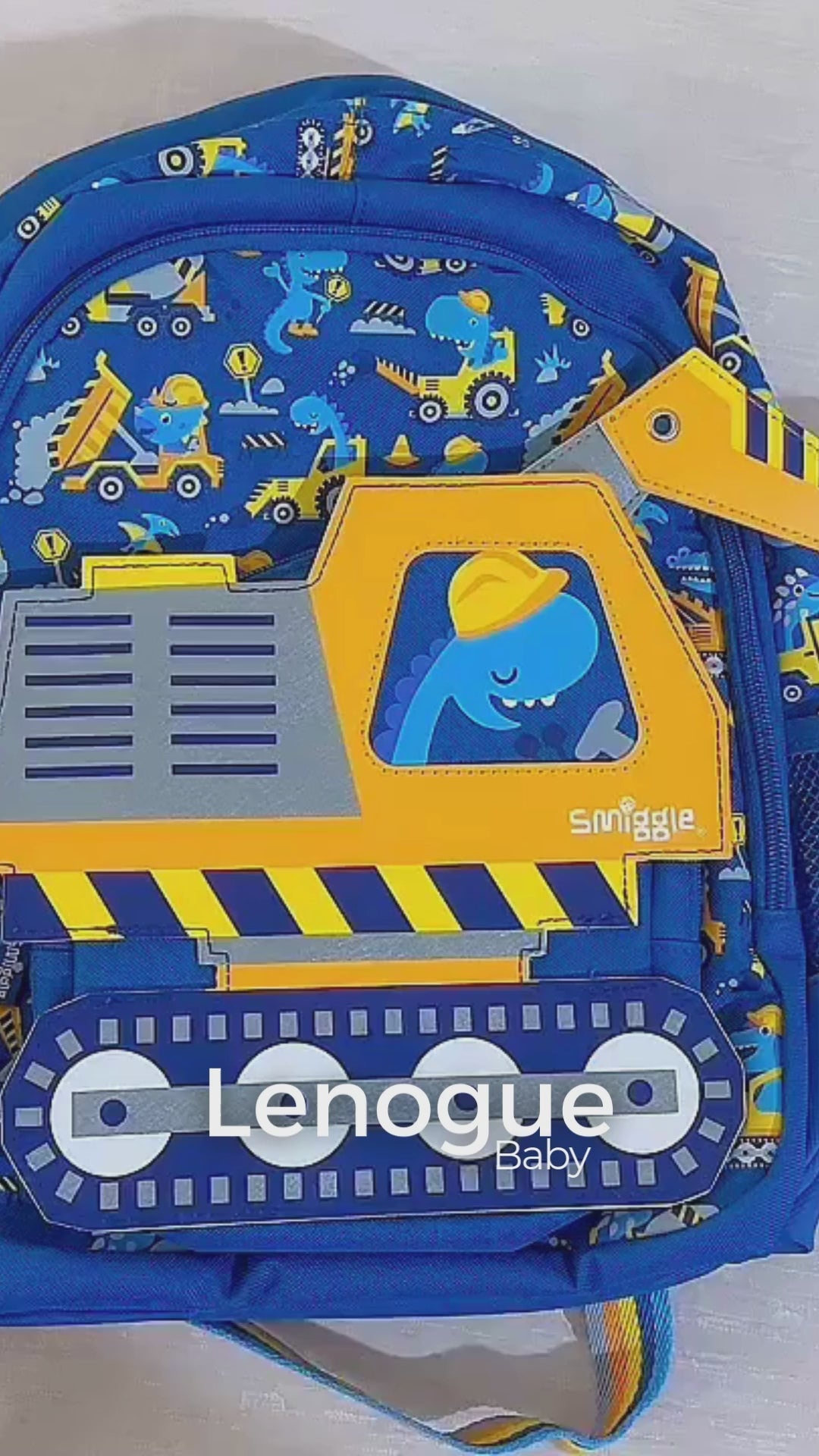 Mochila Infantil Tema Máquinas Escavadoras Lenogue