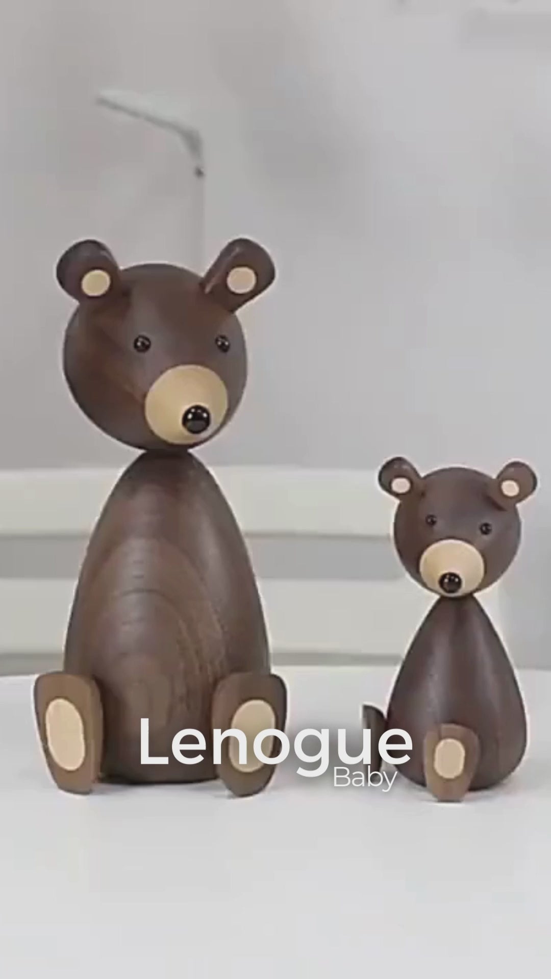 Urso Infantil Teodoro Madeira Natural Lenogue