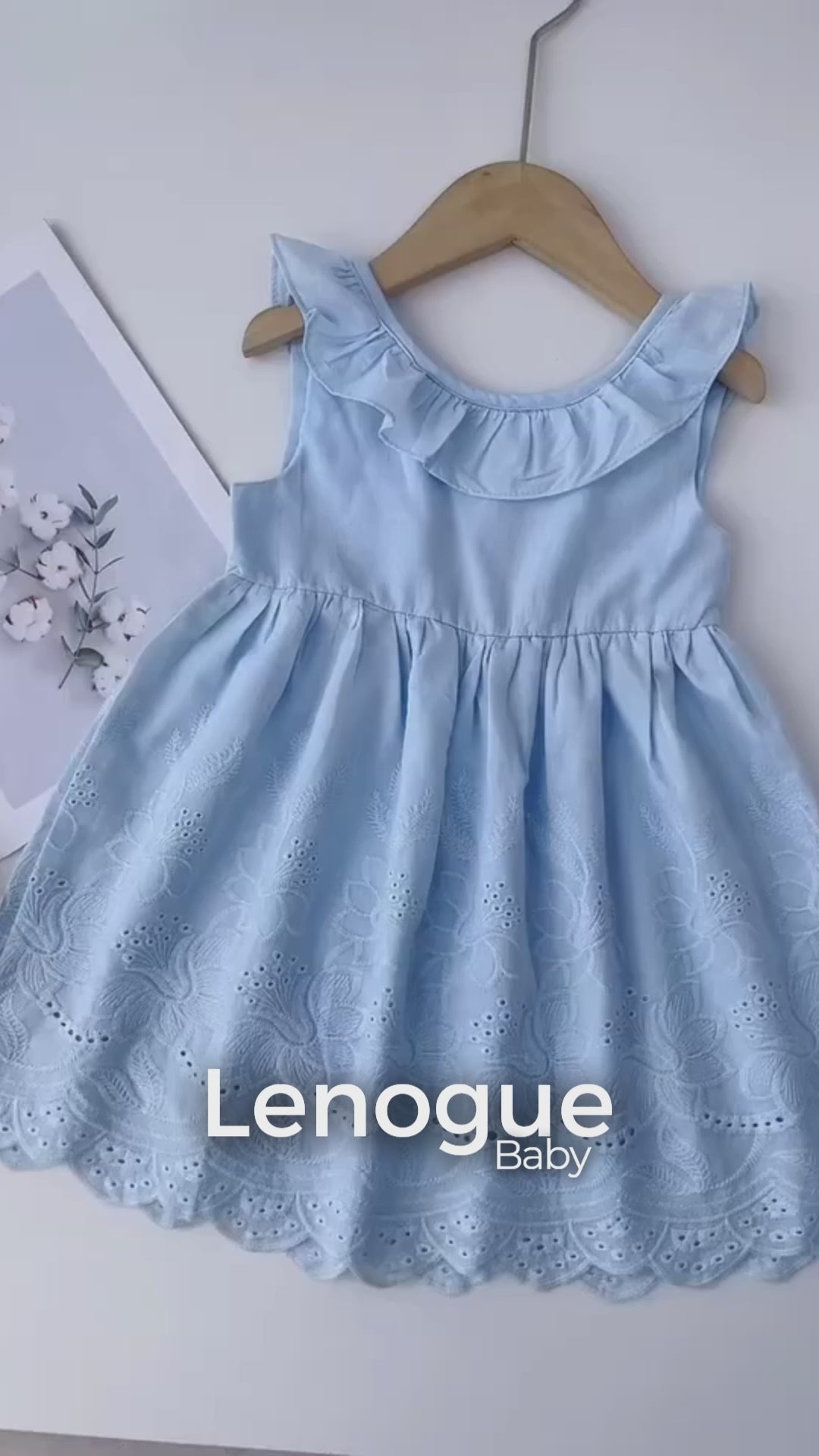 Vestido Infantil Feminino Bia Azul Lenogue