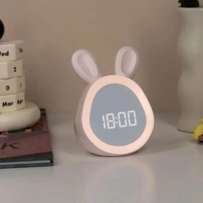 Relógio Infantil Despertador Coelho com Luz Lenogue