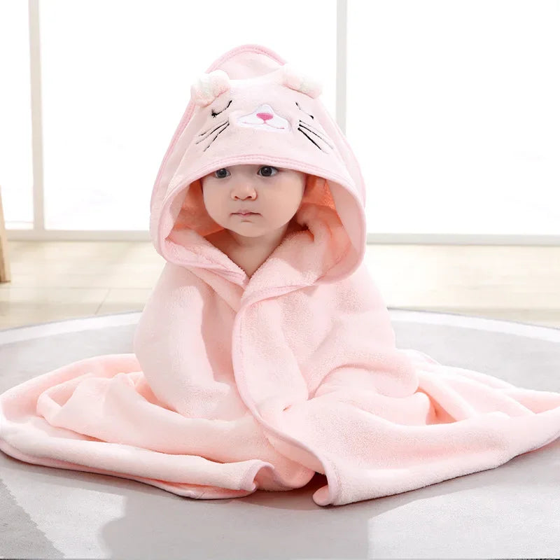Roupão Infantil Banho Baby Bichinhos Lenogue Gatinho Rosa