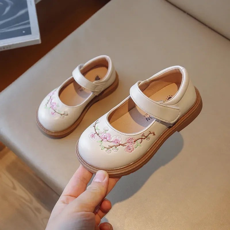 Sandália Infantil Feminina Flora Rosa Lenogue Bege / 21