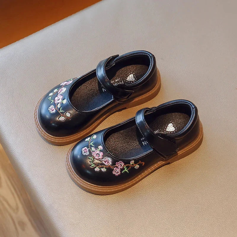 Sandália Infantil Feminina Flora Rosa Lenogue Preto / 21