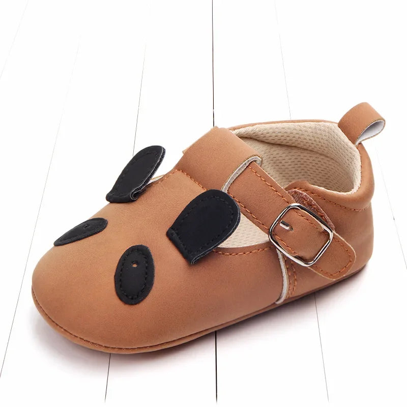 Sapatinho Infantil Estampa Animais Colorido Lenogue Panda Terracota / 11cm