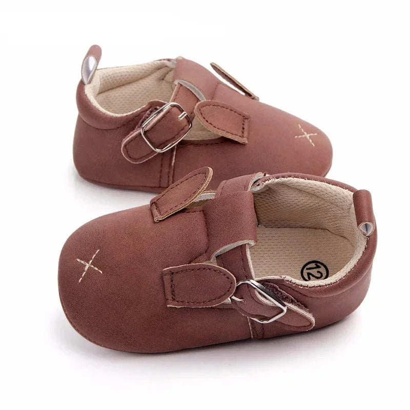 Sapatinho Infantil Estampa Animais Colorido Lenogue Coelho Marrom / 11cm