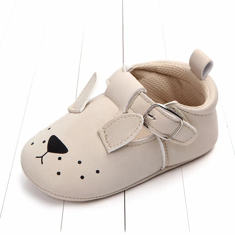 Sapatinho Infantil Estampa Animais Colorido Lenogue Cachorro Branco / 11cm