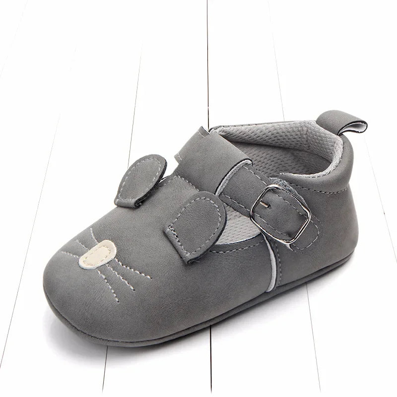 Sapatinho Infantil Estampa Animais Colorido Lenogue Ratinho Cinza / 11cm