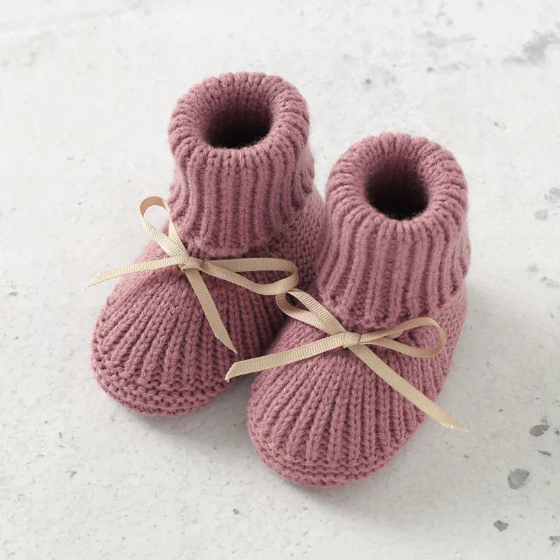 Sapatinho Infantil Tricot Luva Laço Borboleta Fleur Lenogue