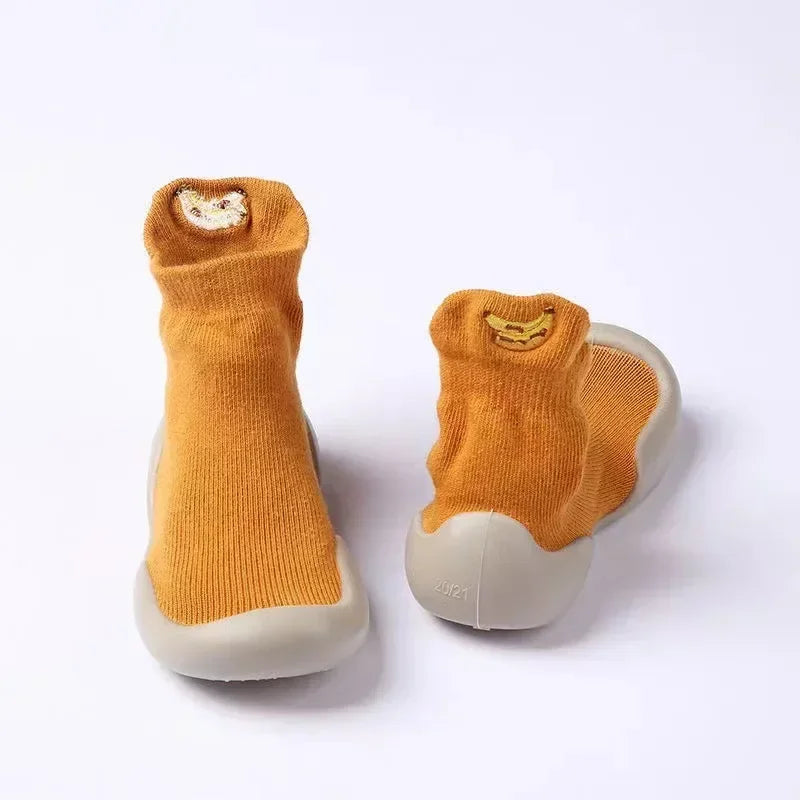 Sapatinhos Infantil Meia Estampa Frutas Colorido Lenogue Amarelo / 15-16